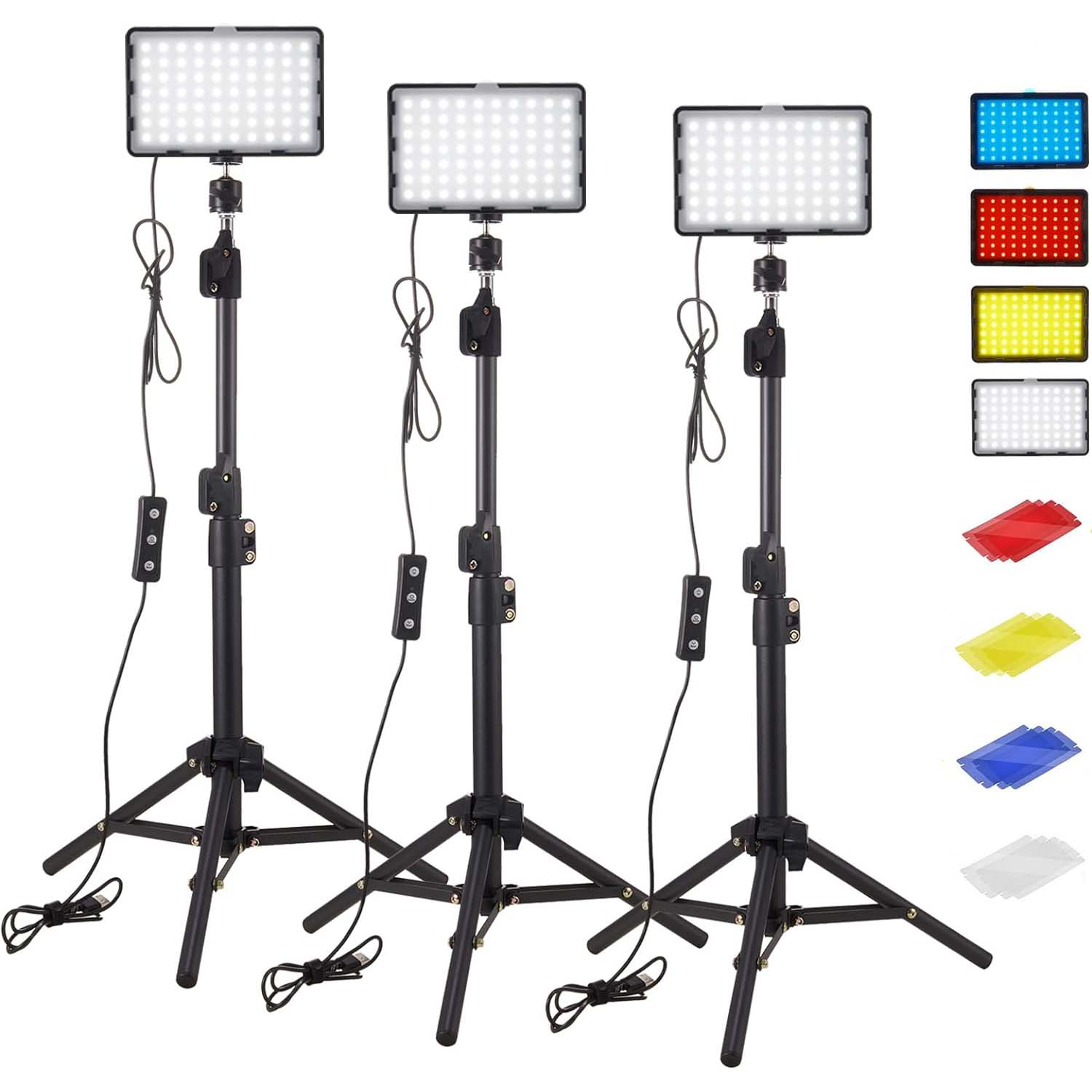 Photography Umbrella Lighting Kit - LED Fotoğraf Video Işığı Paneli Aydınlatma
