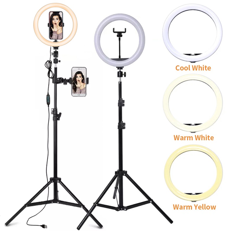 Photography Lighting Set Up - 6/10/12 inç LED Selfie halka ışık