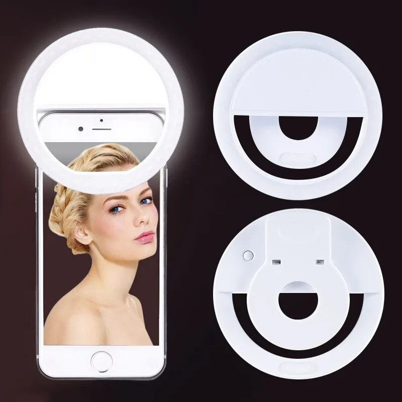 Photography Lighting Set Up - USB şarj edilebilir LED Selfie halka