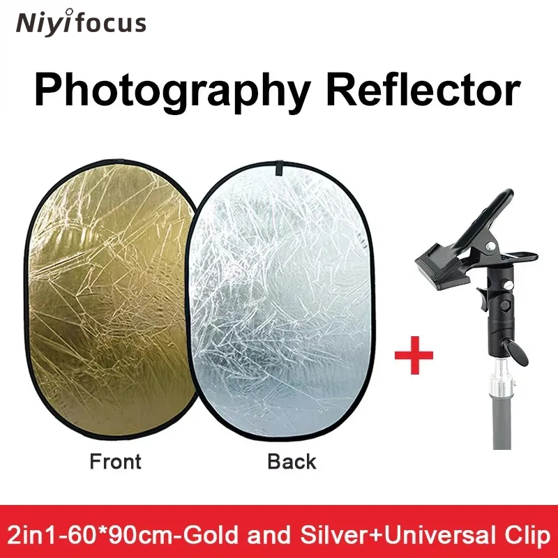 Photography Lighting Reflectors - 2'si 1 Arada Yuvarlak Taşınabilir Reflektör