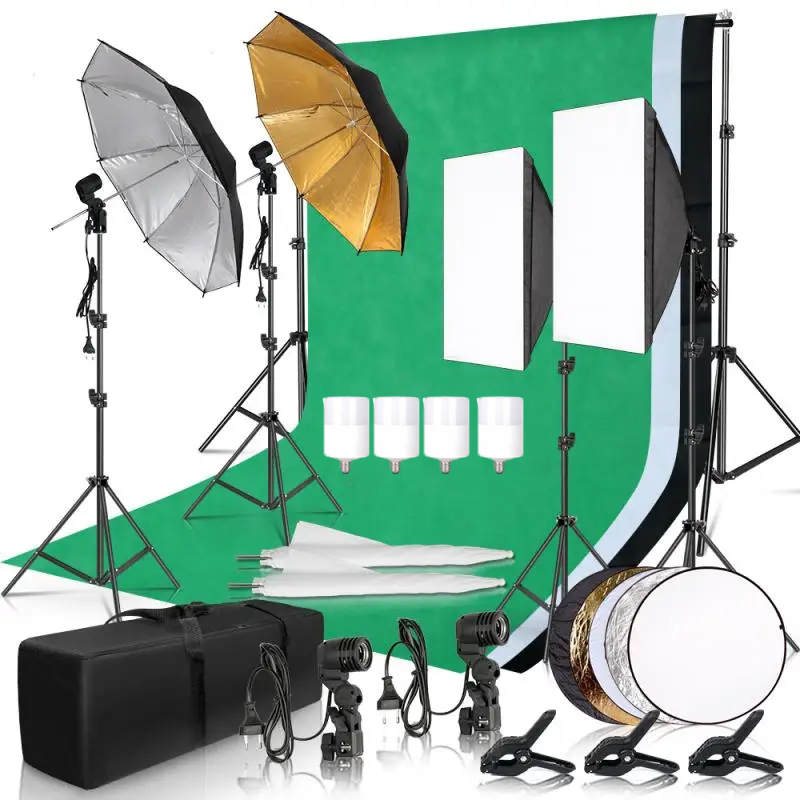 Photography Umbrella Lighting Kit - Fotoğrafçılık Aydınlatma Seti Şemsiye Fotoğraf Arka