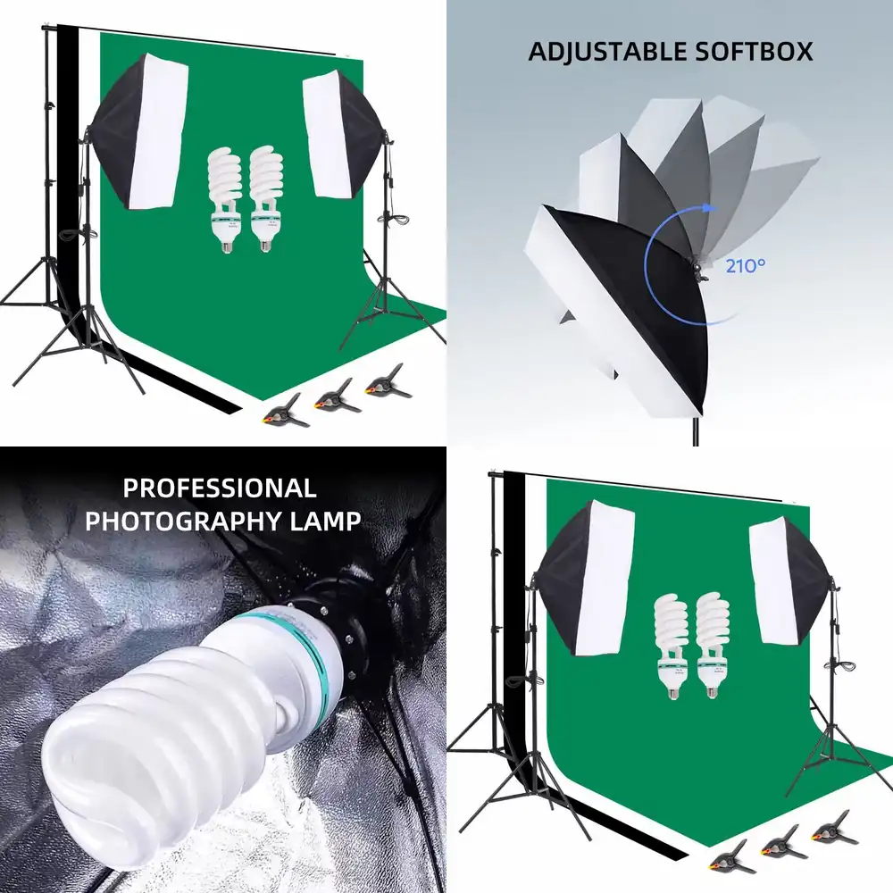 Photography Umbrella Lighting Kit - 1 Fotoğraf Stüdyosu Ekipmanı 2.6*3m Arka
