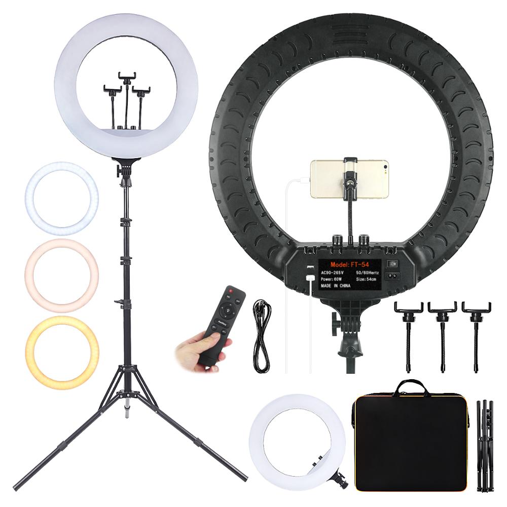 Photography Umbrella Lighting Kit - Fusitu FT-54 LED Halka Işık Kısılabilir