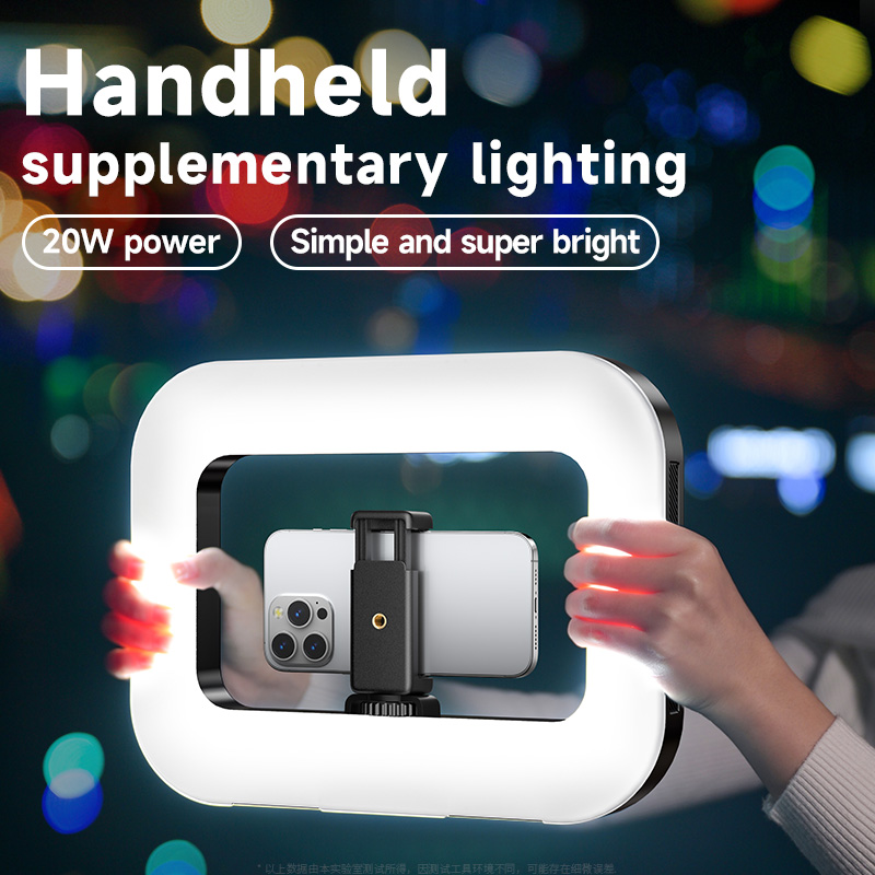 Photography Lighting Set Up - Karartma şarj edilebilir LED halka ışık