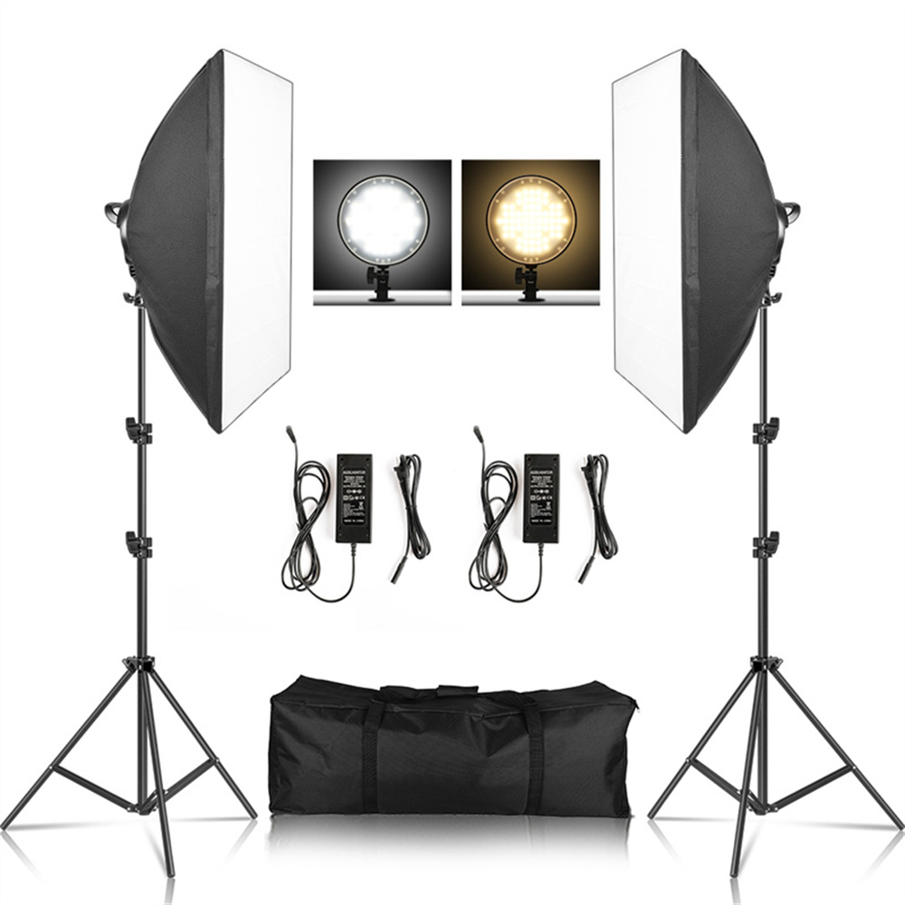 Photography Led Lighting Kit - Softbox Işık Fotoğraf Kiti Fotoğraf 2