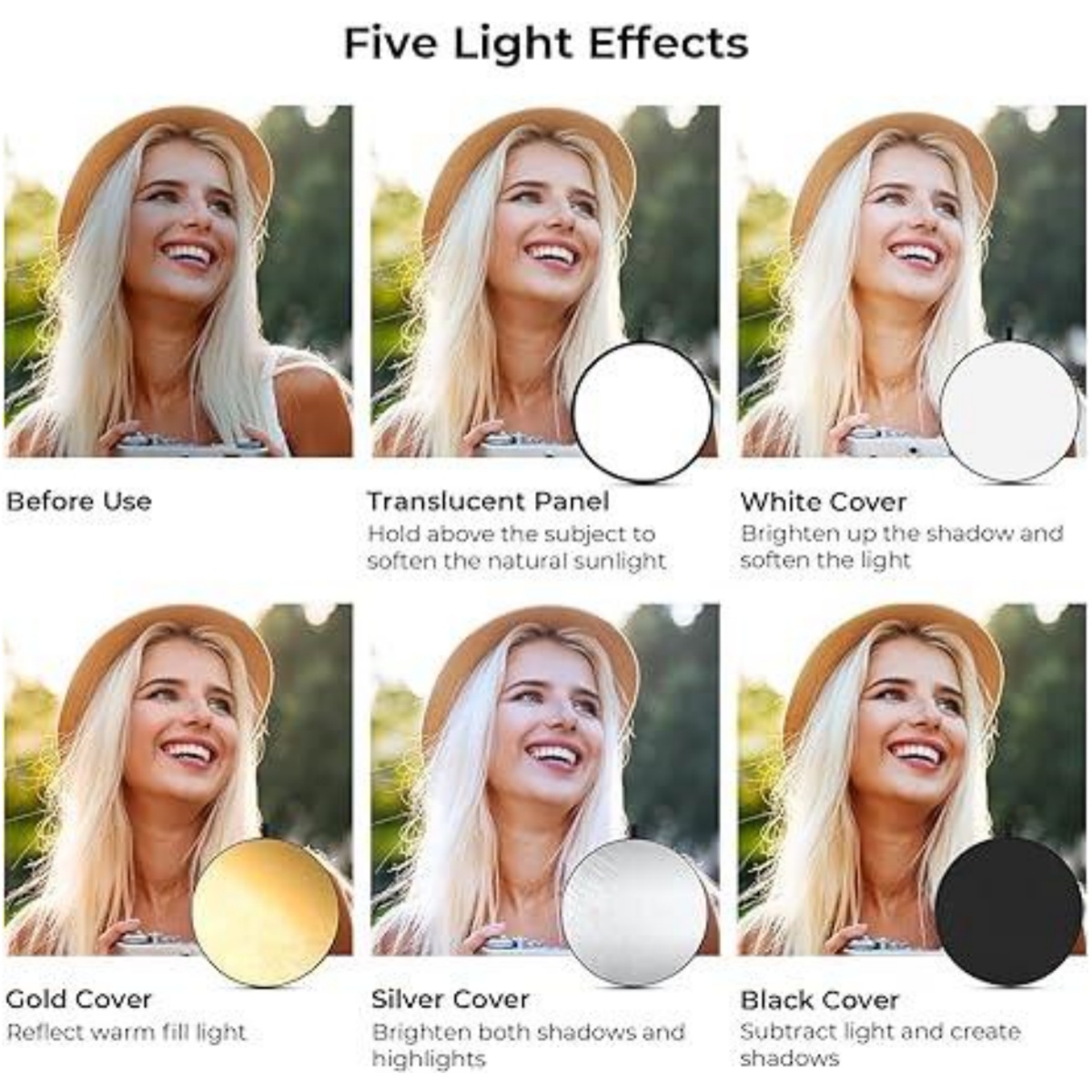 HUANYINGBJB taşınabilir 5 in 1 - Photography Lighting Reflectors incelemesi ve fiyatı